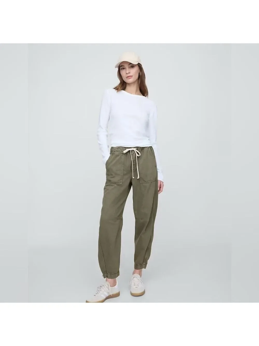 Gap Baggy Beachy MidRise Super-Soft Pull-On Barrel Jeans NWT Medium - Picture 3 of 9